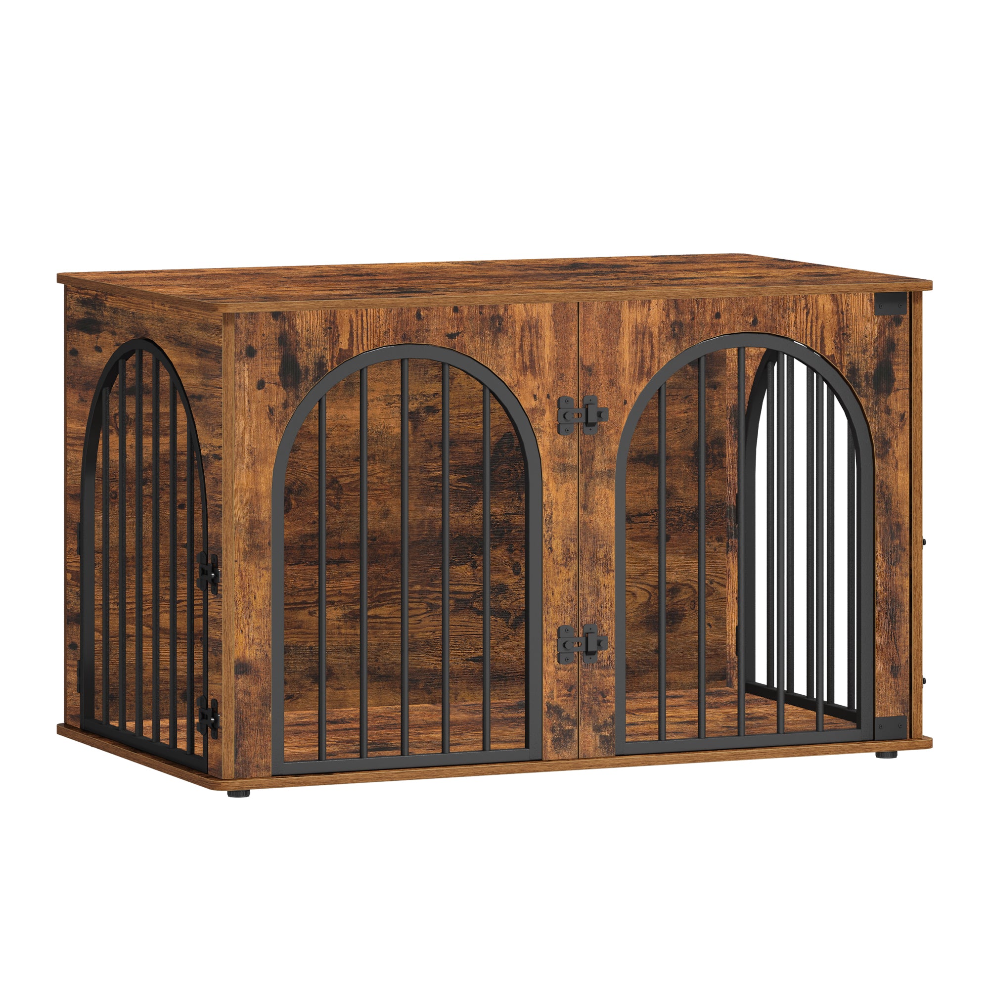 hzuaneri-pet-hundebox-holz-100cm-rustikal-braun-beistelltisch image 1