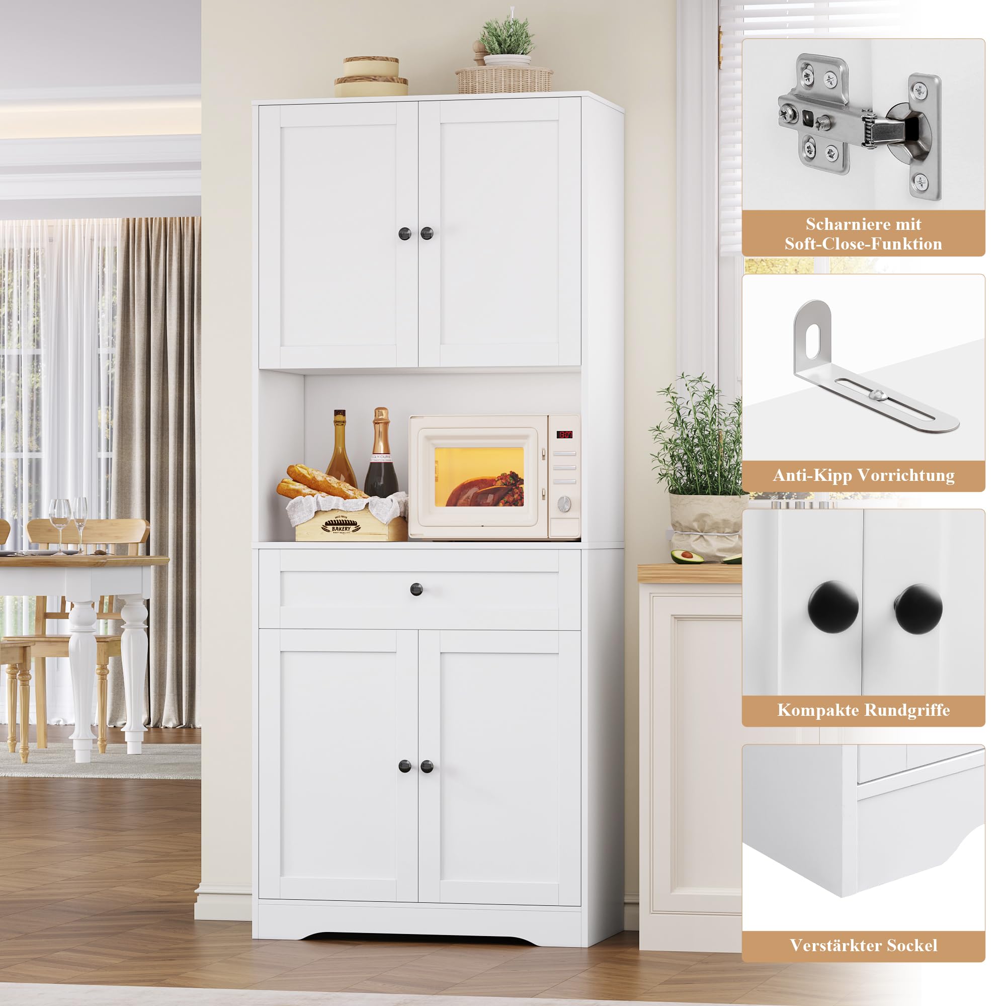 forehill-k-chenschrank-hochschrank-180-cm-wei-arbeitspl image 4