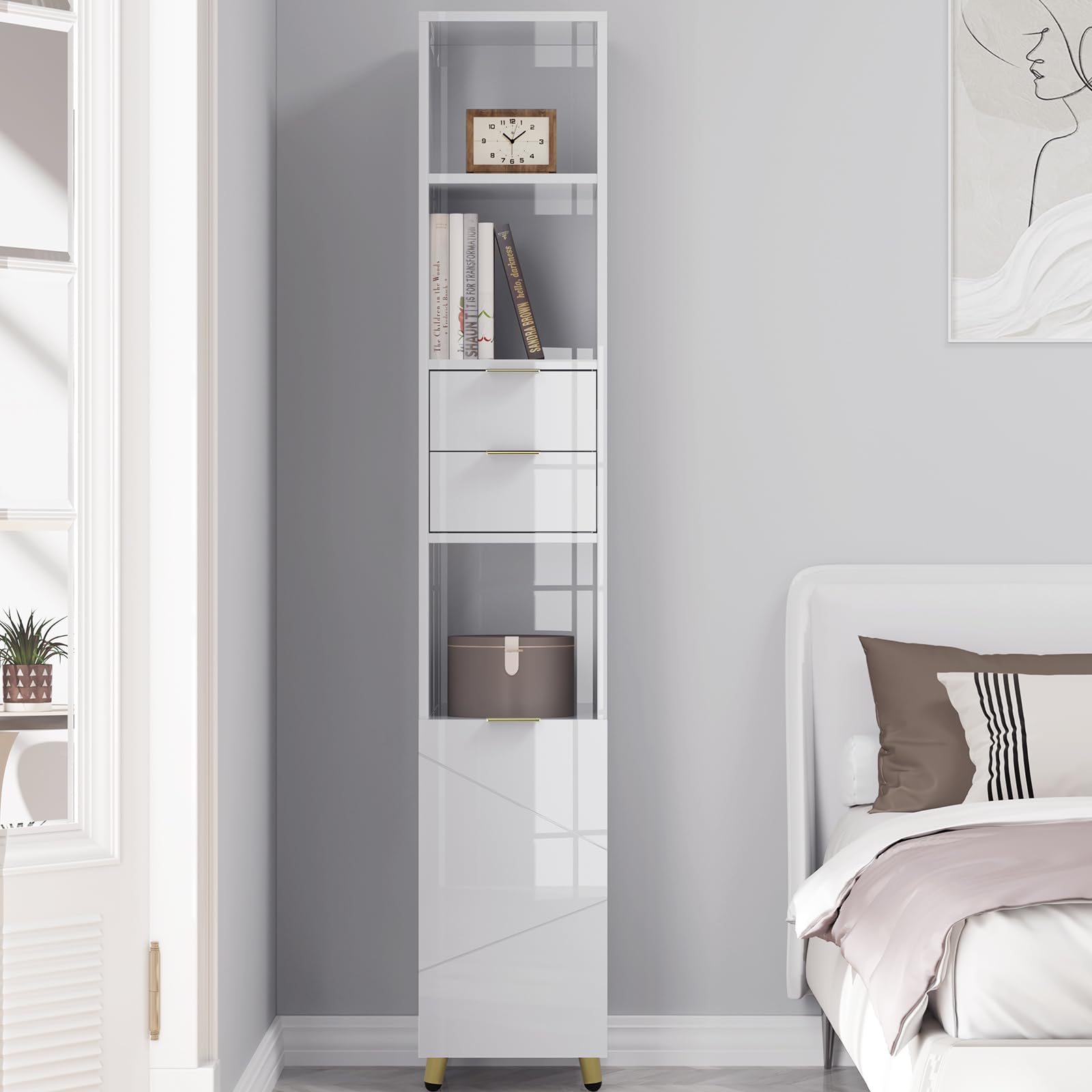 eugad-hochschrank-wei-hochglanz-30x160-cm-badschrank-schmal image 4