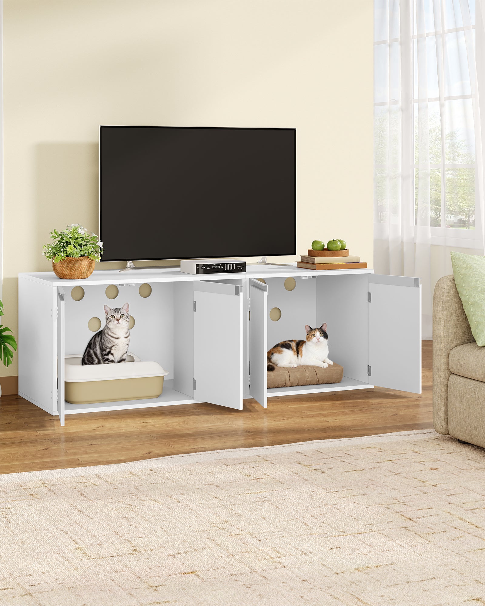 hzuaneri-pet-katzenschrank-cb65603x-wei-f-r-2-katzen image 4