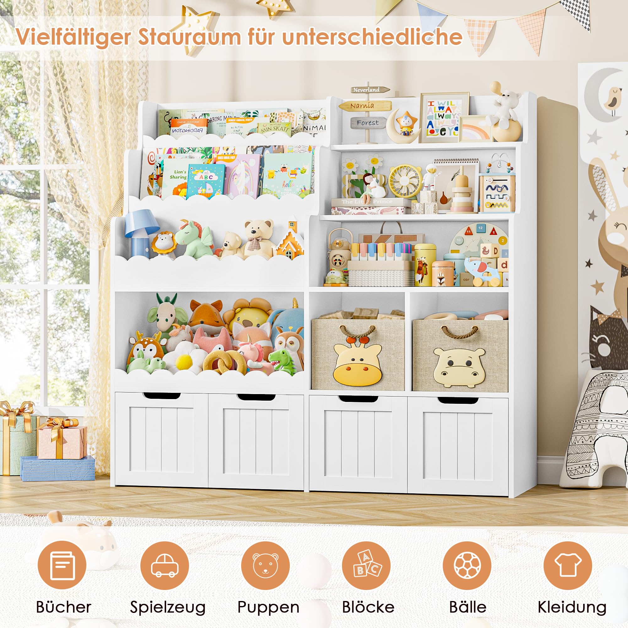 forehill-children-s-room-kinderregal-wei-mit-4-boxen image 7