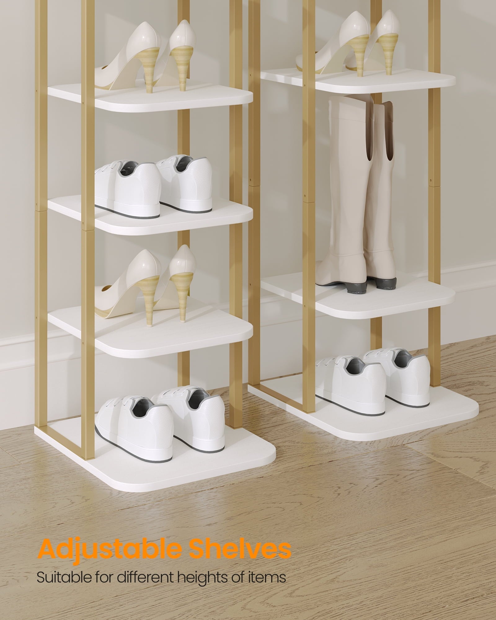 hzuaneri-living-room-schuhregal-wei-gold-6-ebenen-verstellbar image 4