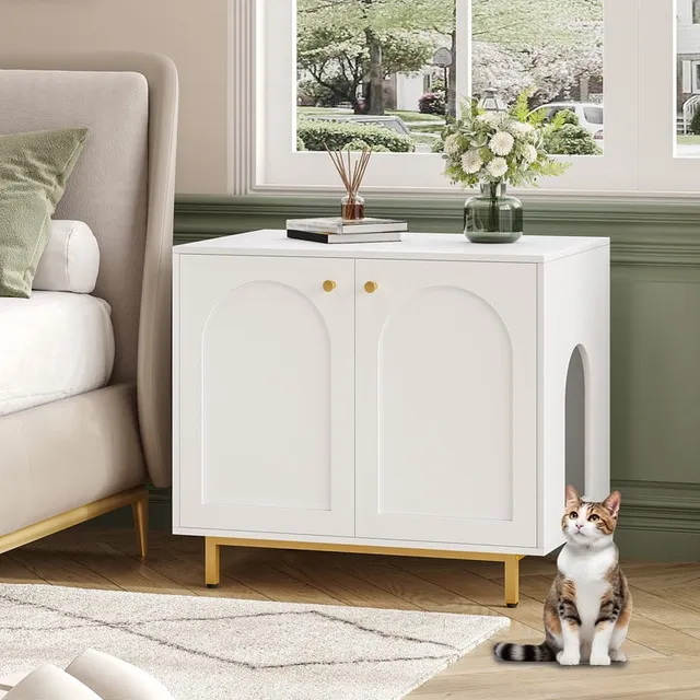 hzuaneri-katzenklo-schrank-wei-gold-katzentoilette-m-bel image 1