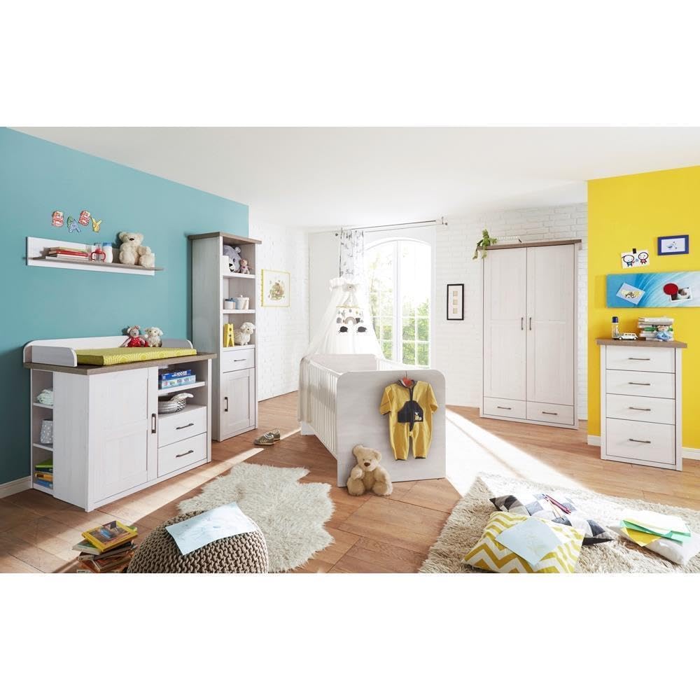 lomadox-lund-78-kommode-pinie-wei-4-schubladen-60-cm image 7