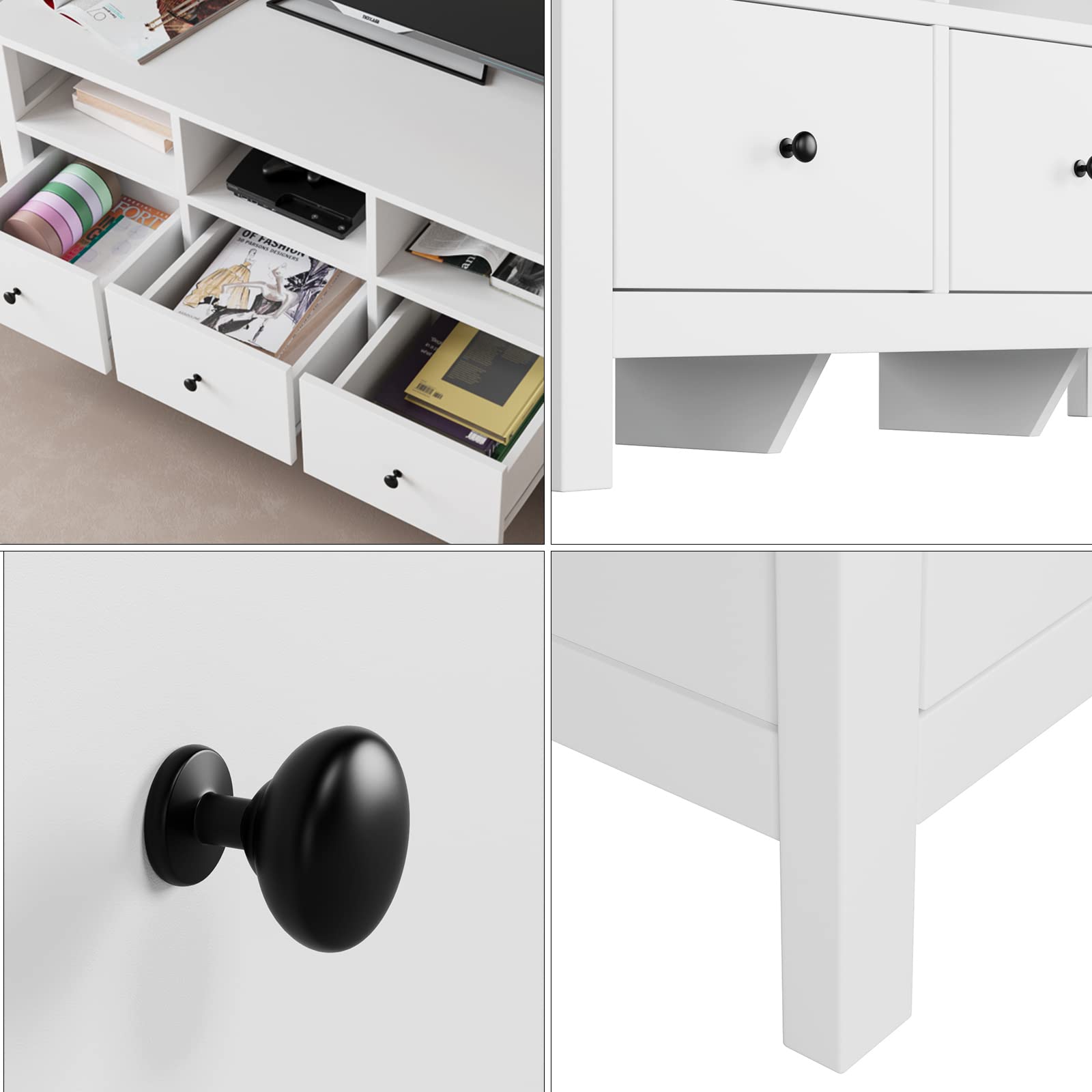 forehill-tv-cabinet-lowboard-tv-schrank-wei-mit-schubladen image 4