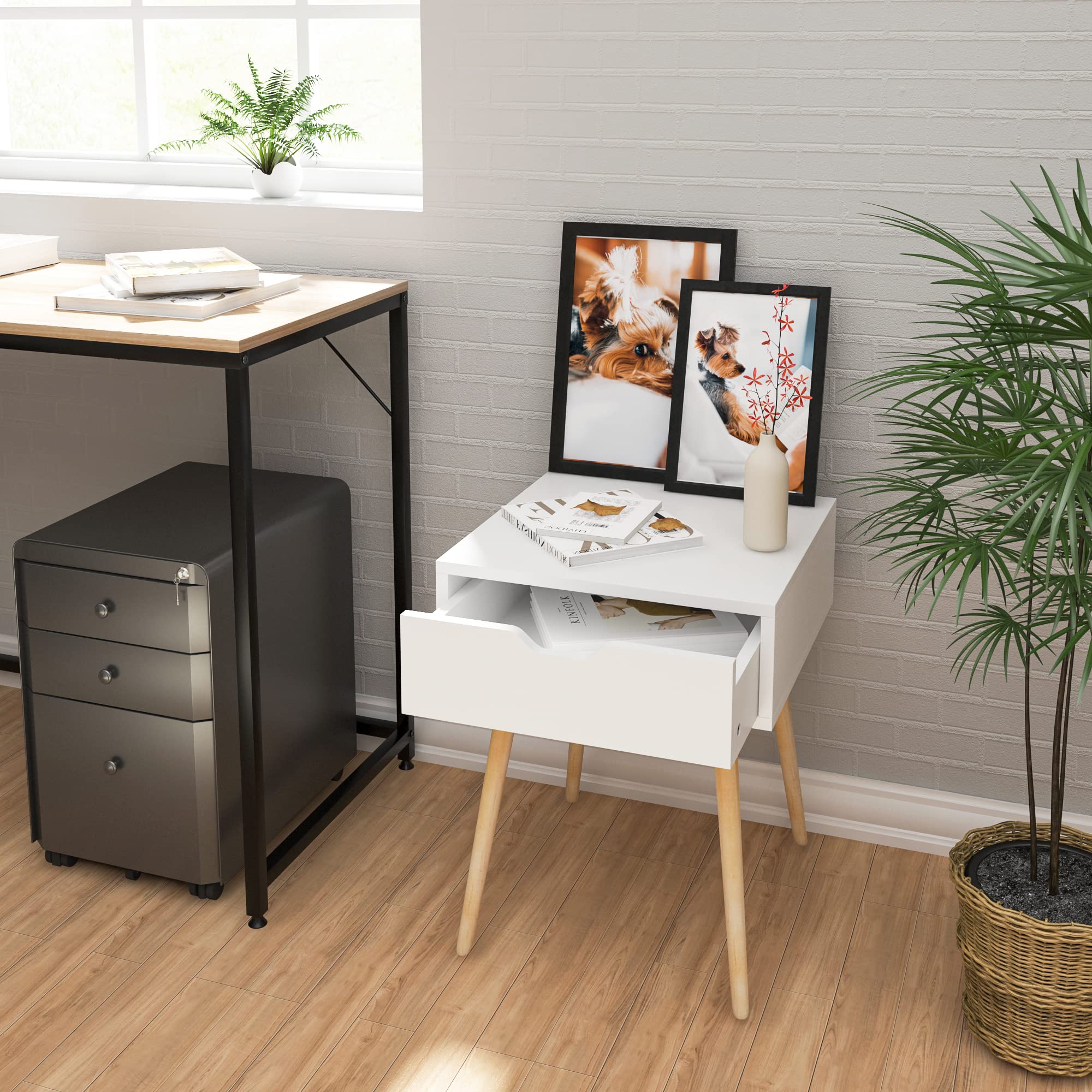 eugad-0076zz-nachttisch-wei-beistelltisch-schublade-40x40x50cm image 2