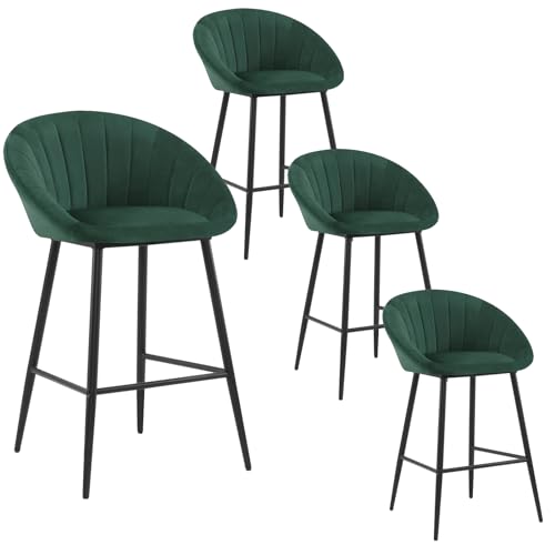 eugad-1080by-4-barhocker-4er-set-samt-dunkelgr-n-metall image 8