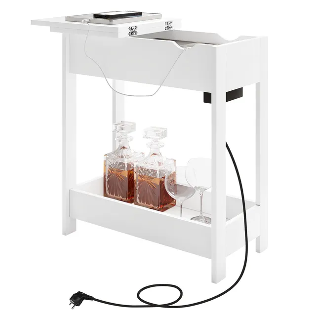 eugad-wohnaccessoires-beistelltisch-wei-60-cm-mit-steckdose image 1