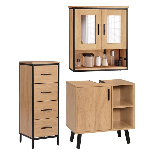 eugad-badm-bel-set-helle-eiche-schwarz-spiegelschrank-4-sch-be image 1