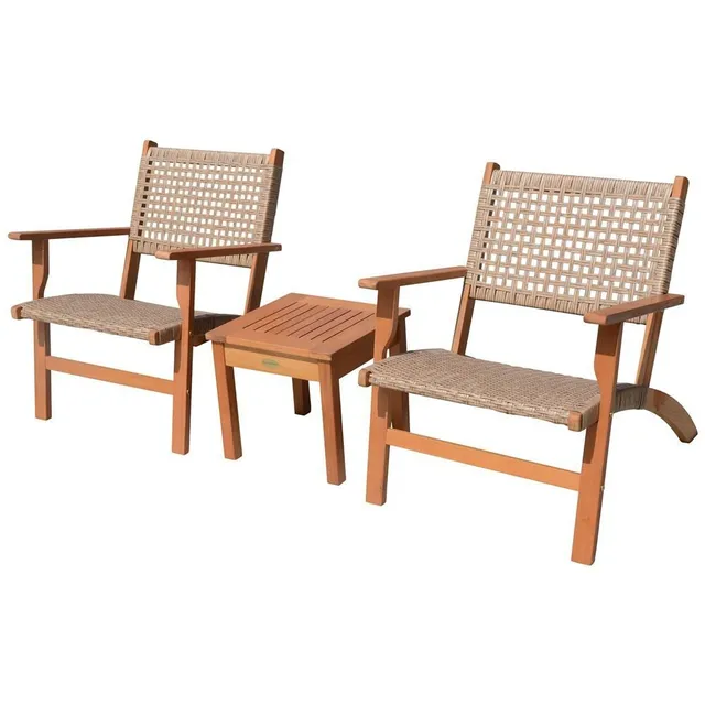 lomadox-garten-sitzgruppe-teak-look-2-st-hle-tisch image 1