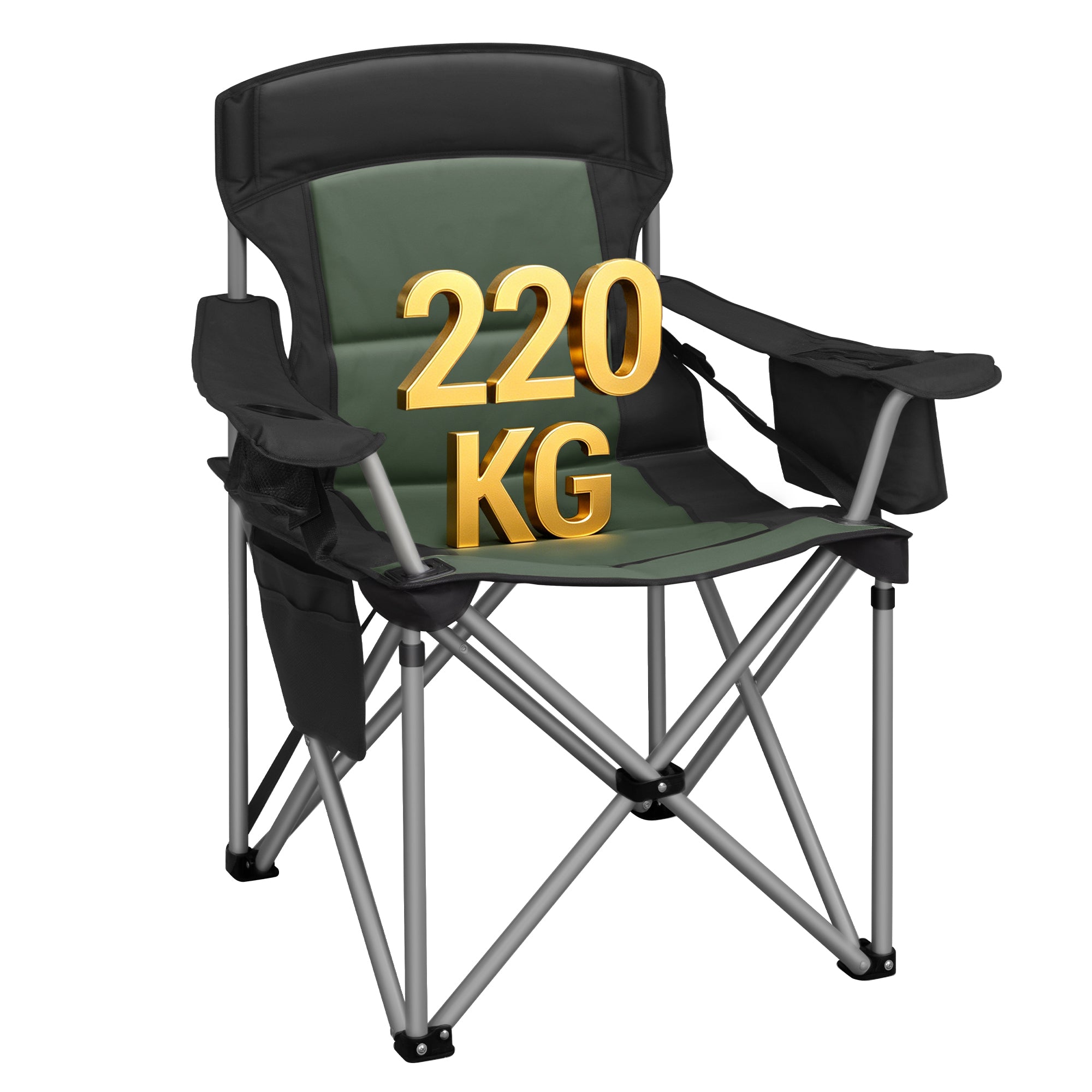 hzuaneri-cc00299eag-campingstuhl-schwarz-gr-n-220-kg image 3