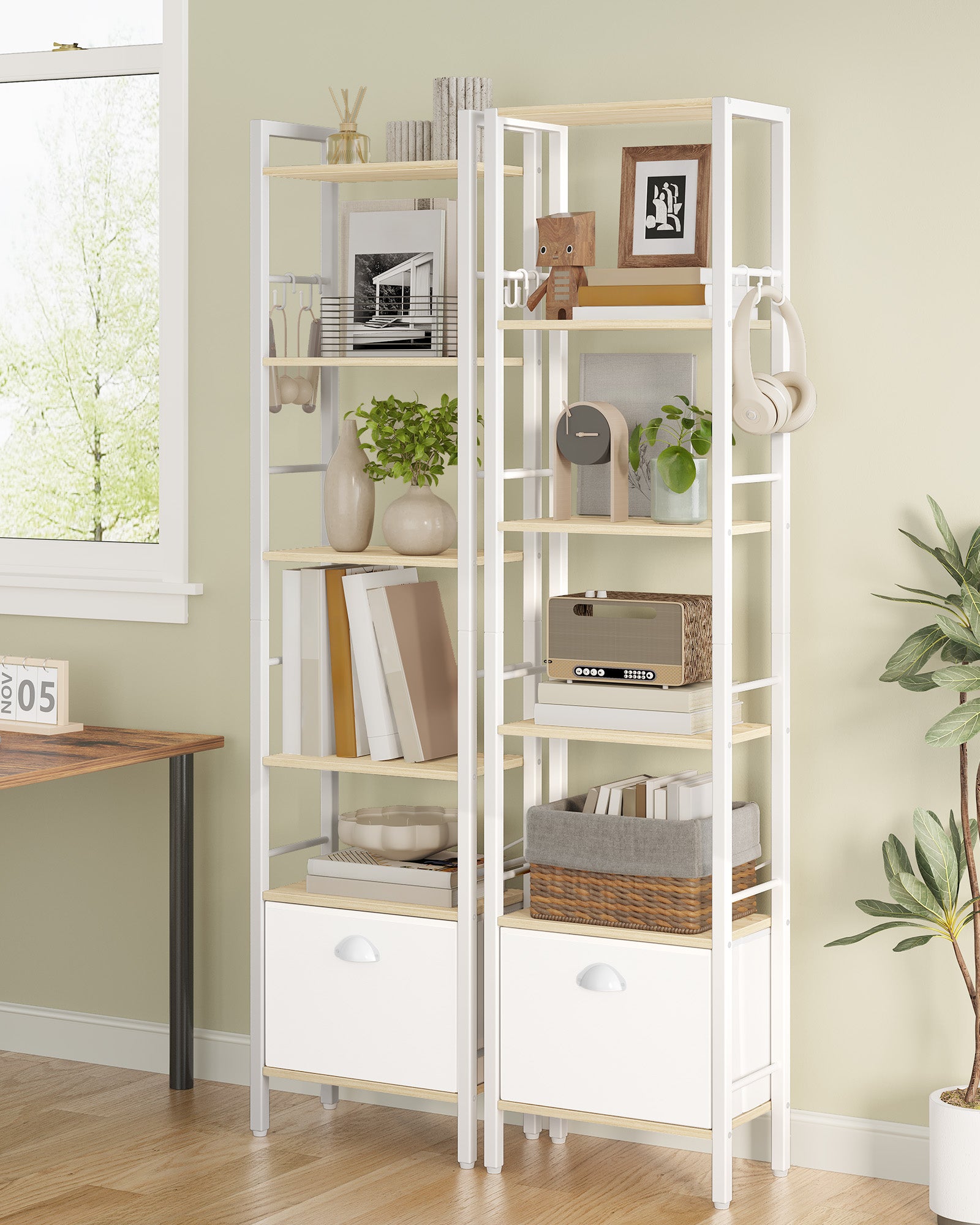 hzuaneri-living-room-bc40616w-b-cherregal-wei-eiche-173-cm-beige image 5