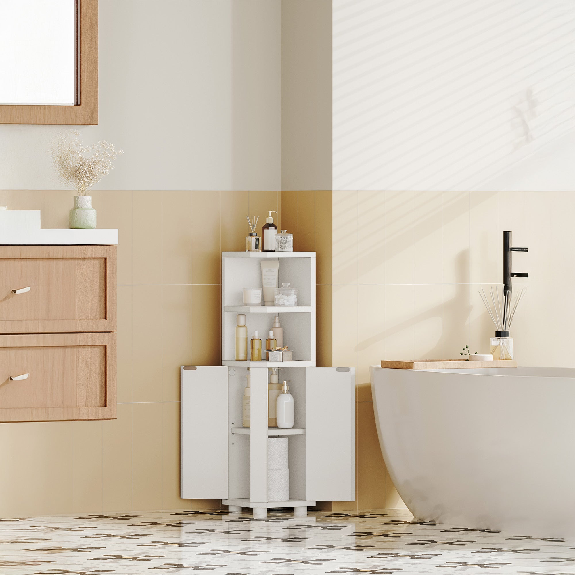 hzuaneri-bathroom-badschrank-wei-eck-20x20x79-cm image 4