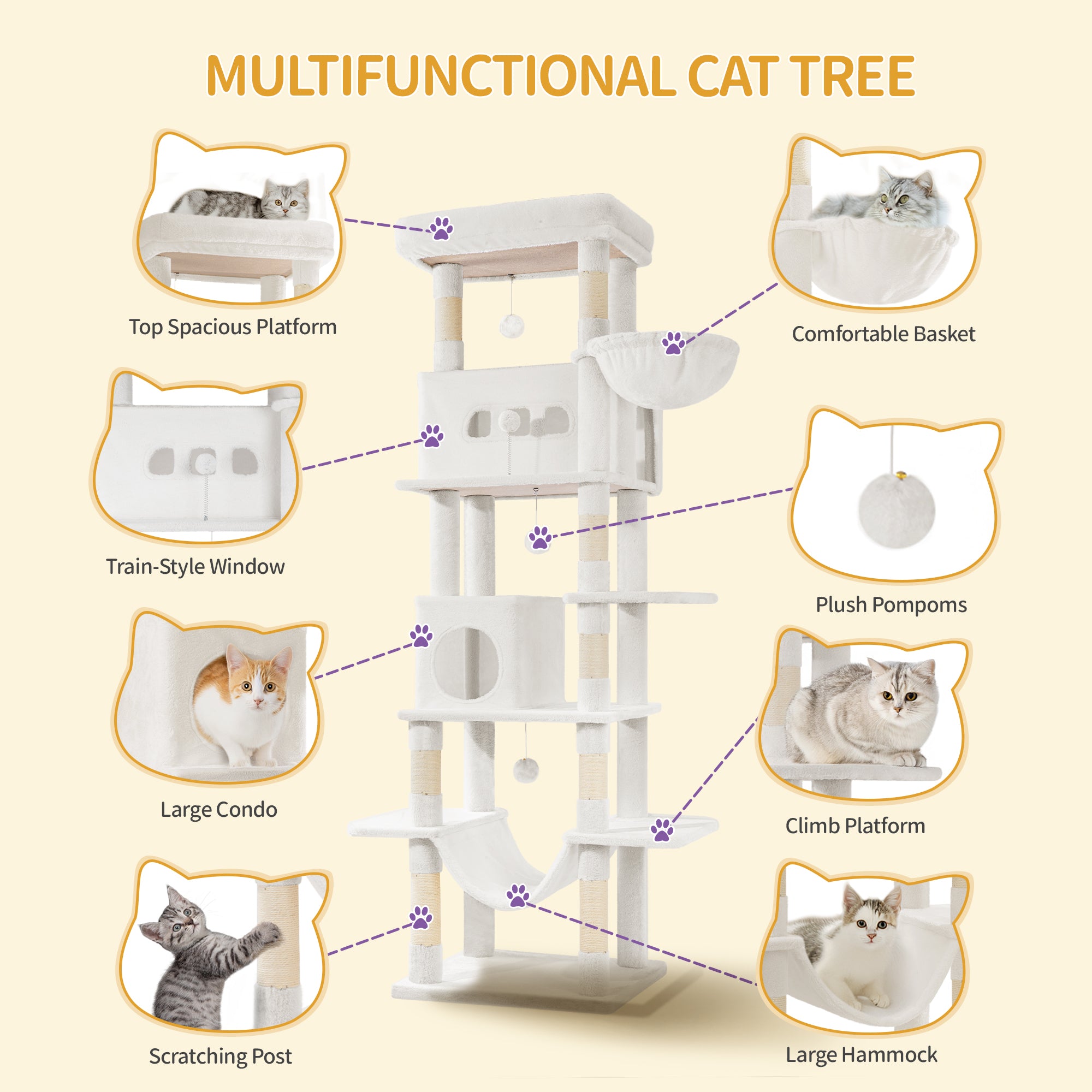 hzuaneri-pet-ms21018wt-kratzbaum-210-cm-cremewei-h-hle-h-ngematte image 3