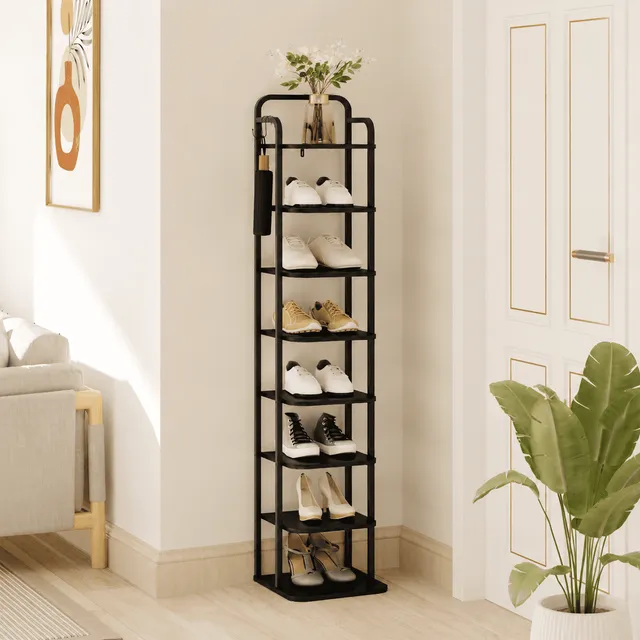 hzuaneri-living-room-schuhregal-sr04304b-schwarz-8-st-ckig-schmal image 1