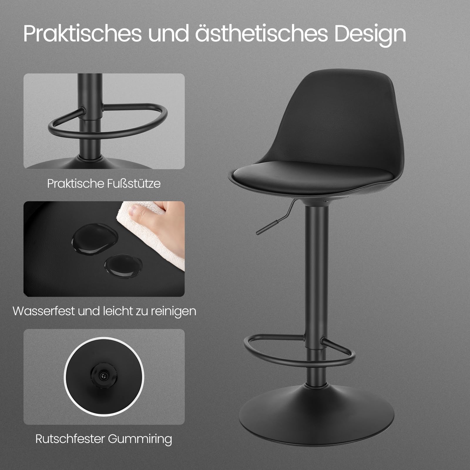 eugad-barhocker-2er-set-schwarz-drehbar-h-henverstellbar image 4