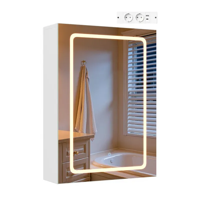 eugad-spiegelschrank-50x70-cm-led-wei-mit-steckdose image 1