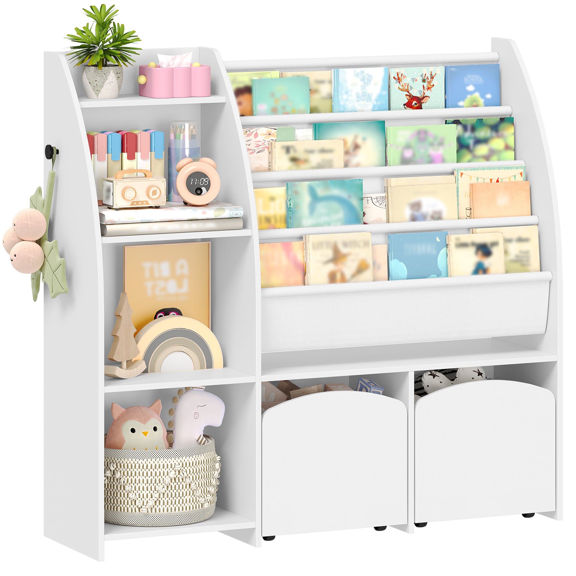 hzuaneri-living-room-kb12003w-kinderregal-wei-mit-kisten image 2