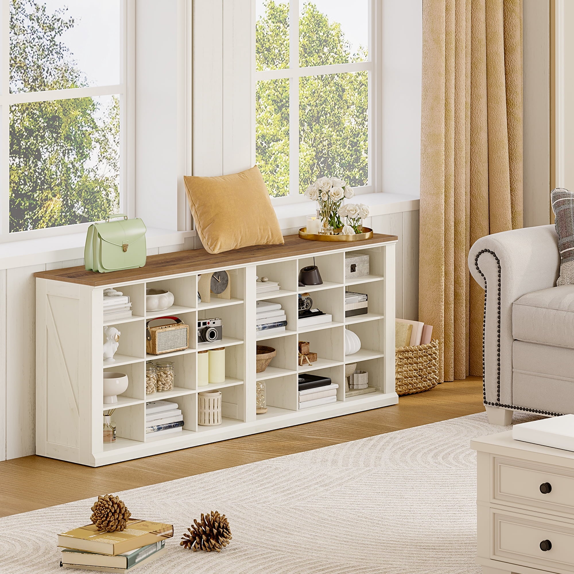 hzuaneri-living-room-schuhbank-antik-wei-24-f-cher-150-cm-breit image 7