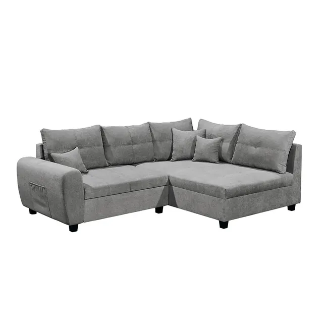 lomadox-wohnzimmer-ecksofa-l-form-dunkelgrau-velours-schlaffunktion image 1