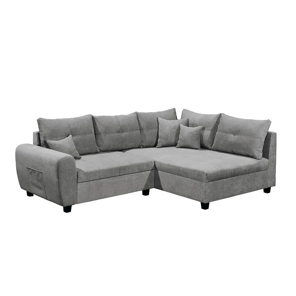 lomadox-wohnzimmer-ecksofa-l-form-dunkelgrau-velours-schlaffunktion image 1