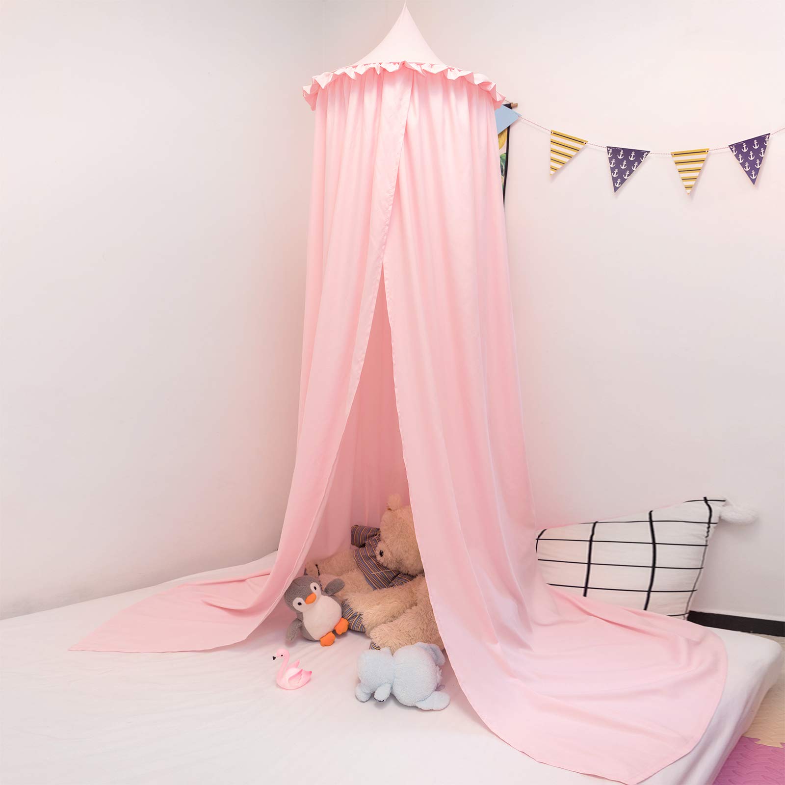 eugad-betthimmel-baldachin-rosa-230-cm-f-r-babybett image 1
