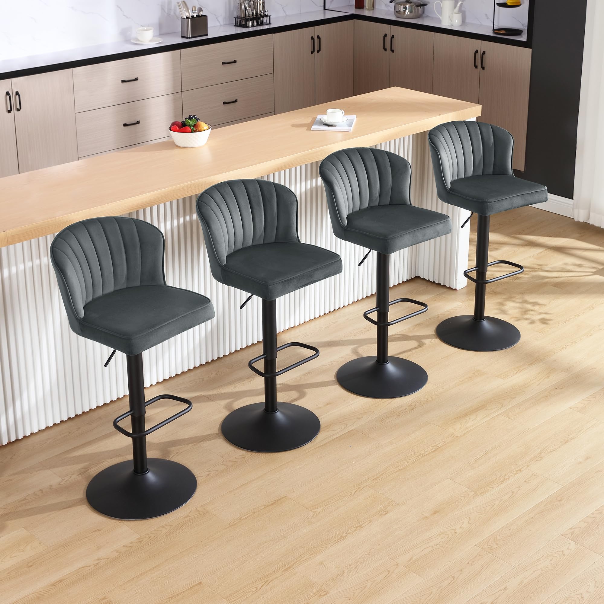 eugad-barhocker-h-henverstellbar-samt-dunkelgrau-2er-set-1056by-2 image 7