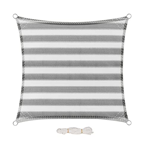 eugad-sonnensegel-2x2-m-grau-wei-gestreift-hdpe image 8