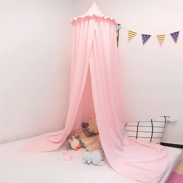 eugad-betthimmel-baldachin-rosa-230-cm-f-r-babybett image 1
