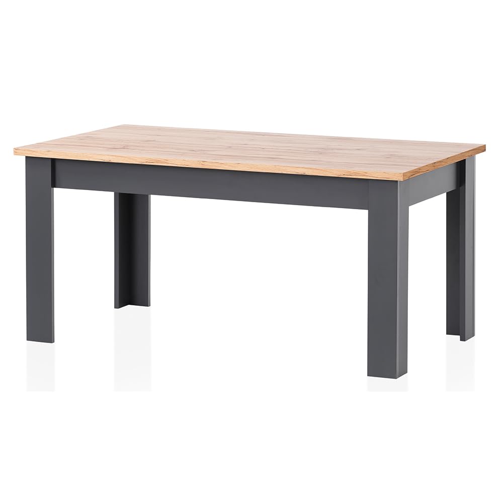 lomadox-wohnzimmer-esszimmer-set-anthrazit-eiche-mit-beleuchtung image 4
