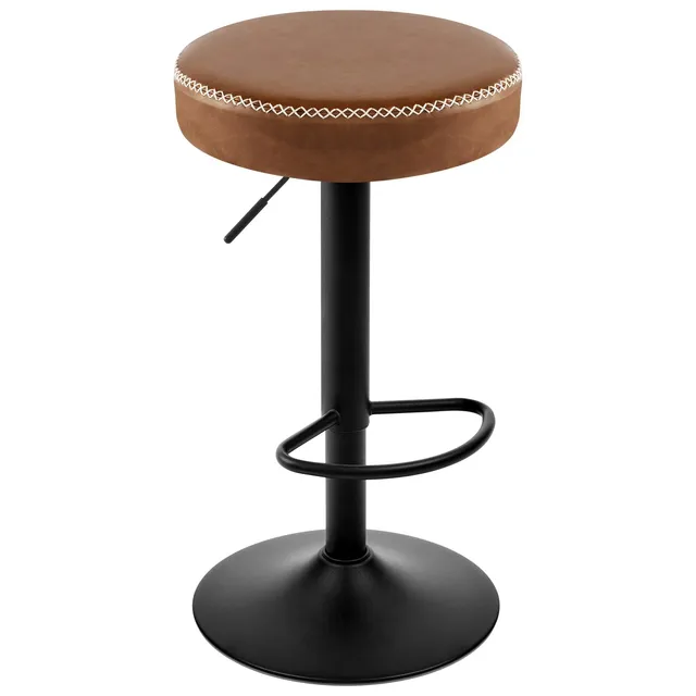 eugad-1085by-1-barhocker-braun-kunstleder-h-henverstellbar image 1