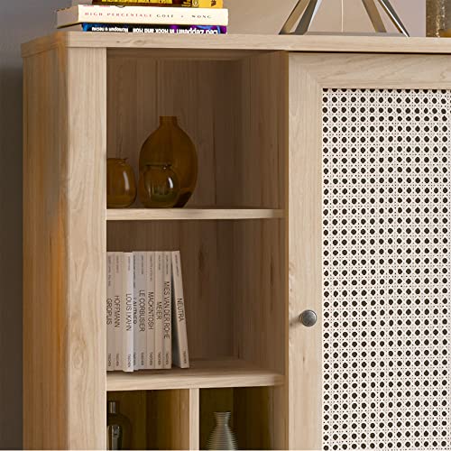 lomadox-wohnzimmer-highboard-eiche-wiener-geflecht-89-cm image 7