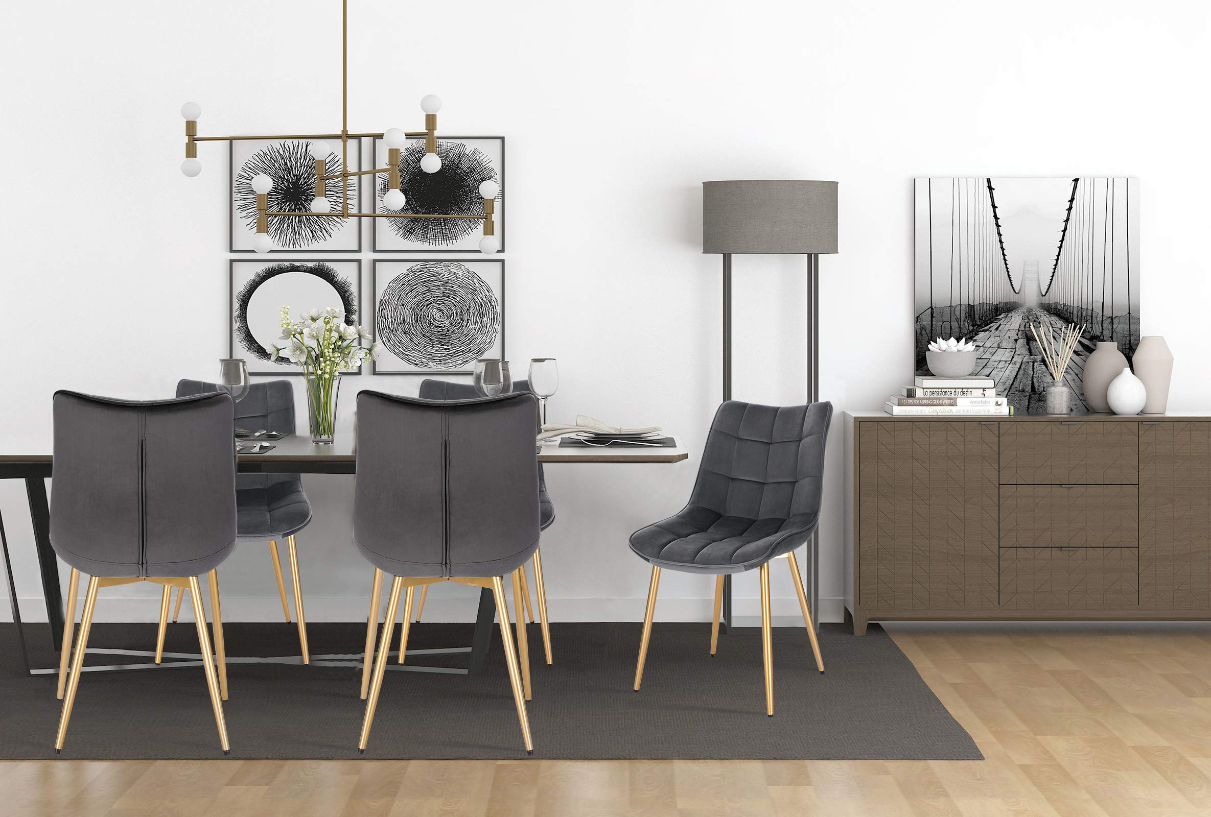 eugad-esszimmerst-hle-4er-set-samt-grau-goldbeine-stuhl image 2