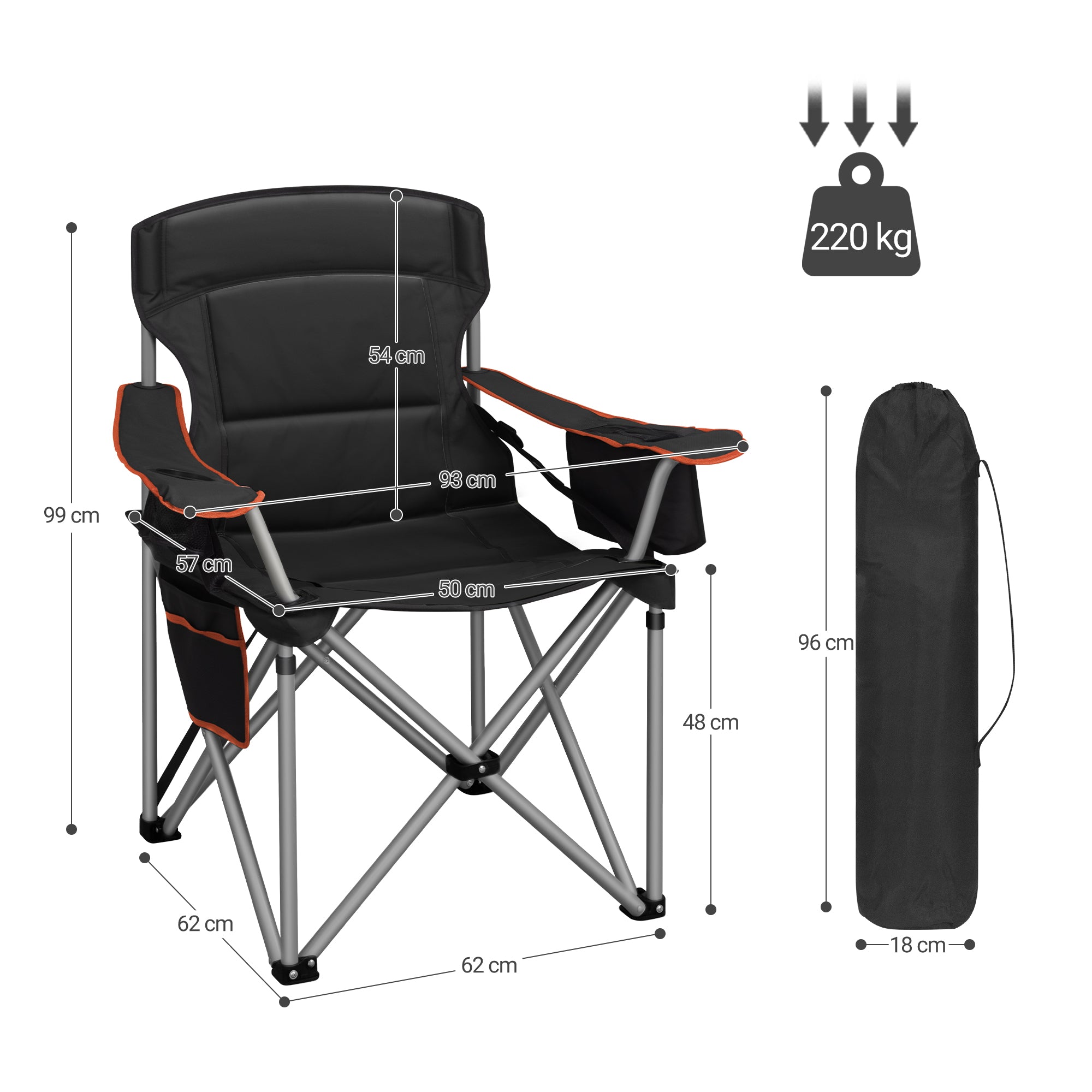 hzuaneri-living-room-cc00299eo-campingstuhl-schwarz-orange-220kg image 4