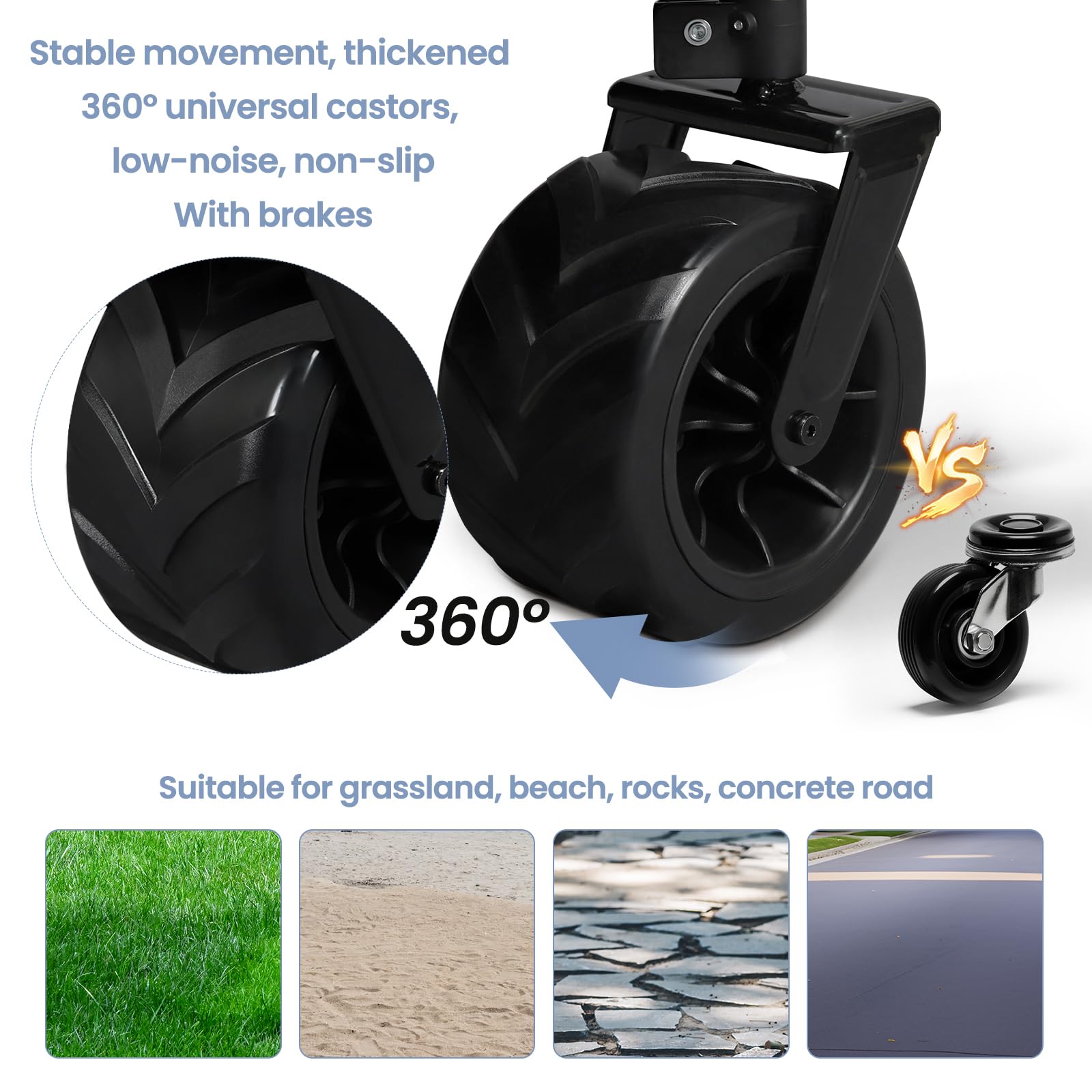 eugad-garten-bollerwagen-faltbar-schwarz-blau-80kg-oxford image 2