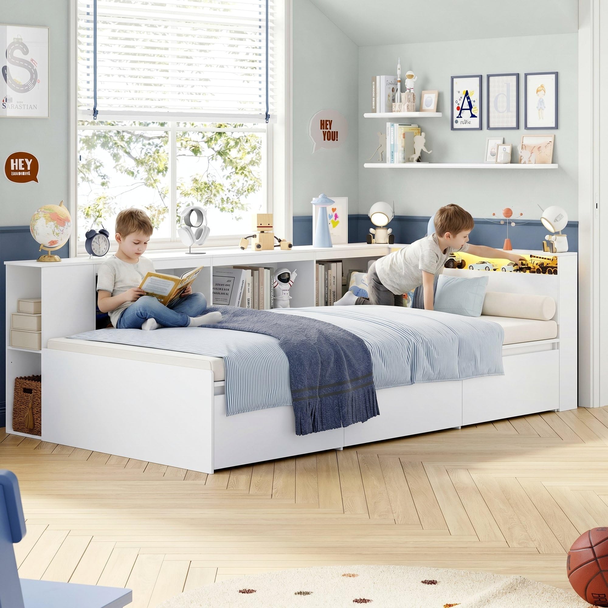 forehill-kinderbett-90x200-stauraumbett-mit-led-und-schubladen image 6