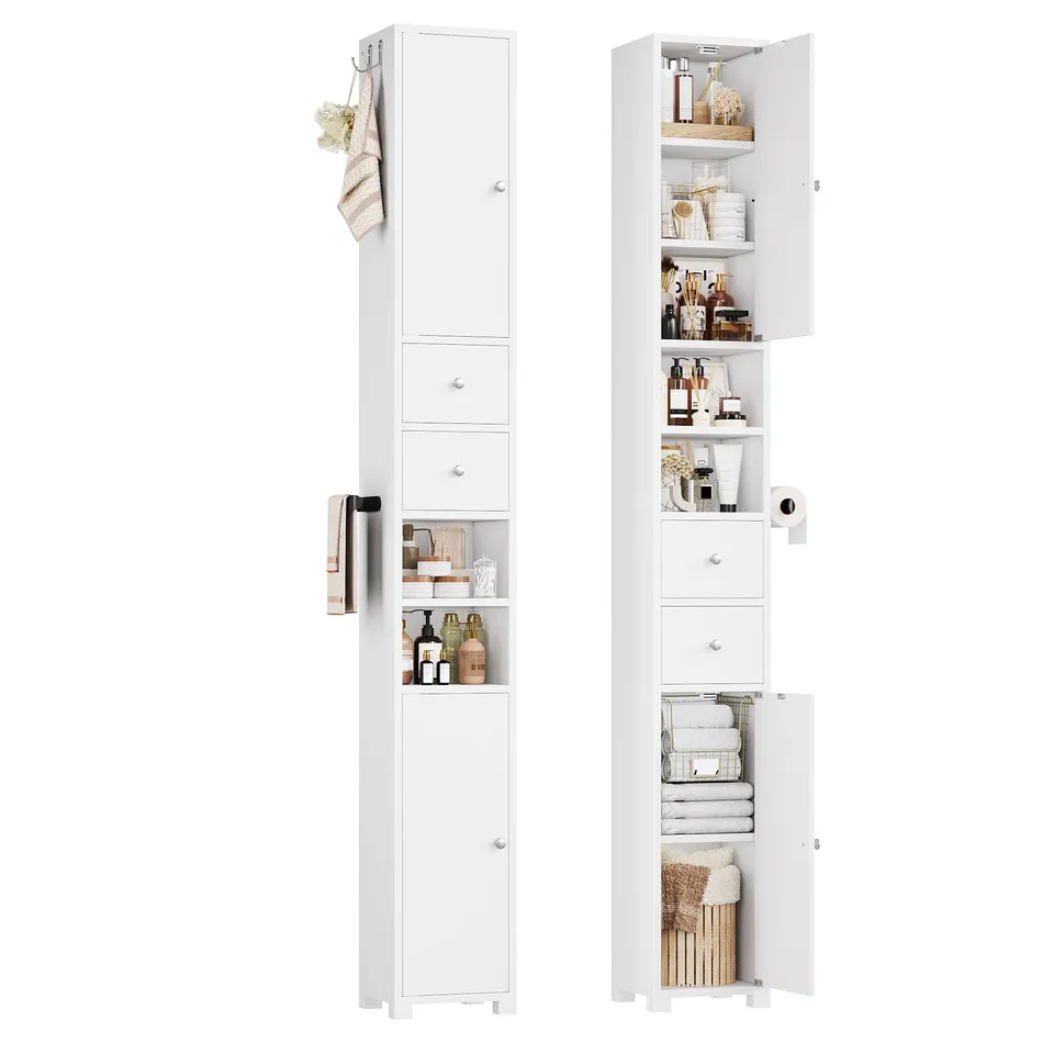 forehill-tall-bathroom-cabinet-badschrank-schmal-20x20x181-5-cm image 1