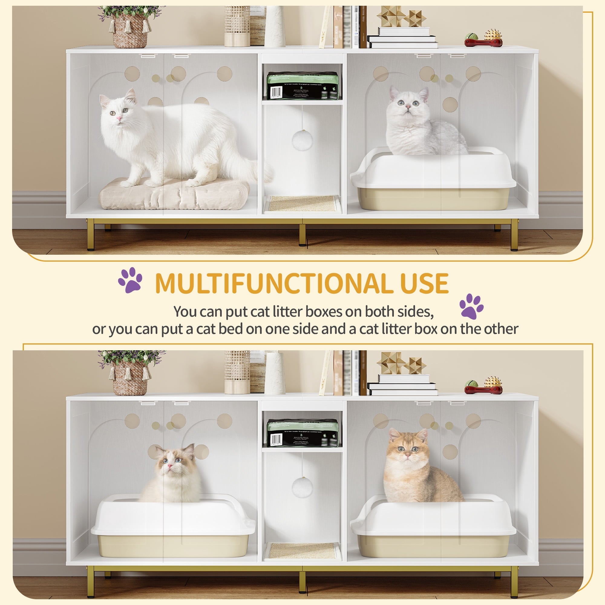 hzuaneri-pet-cb86513a-katzenklo-schrank-wei-gold-2-katzen image 2
