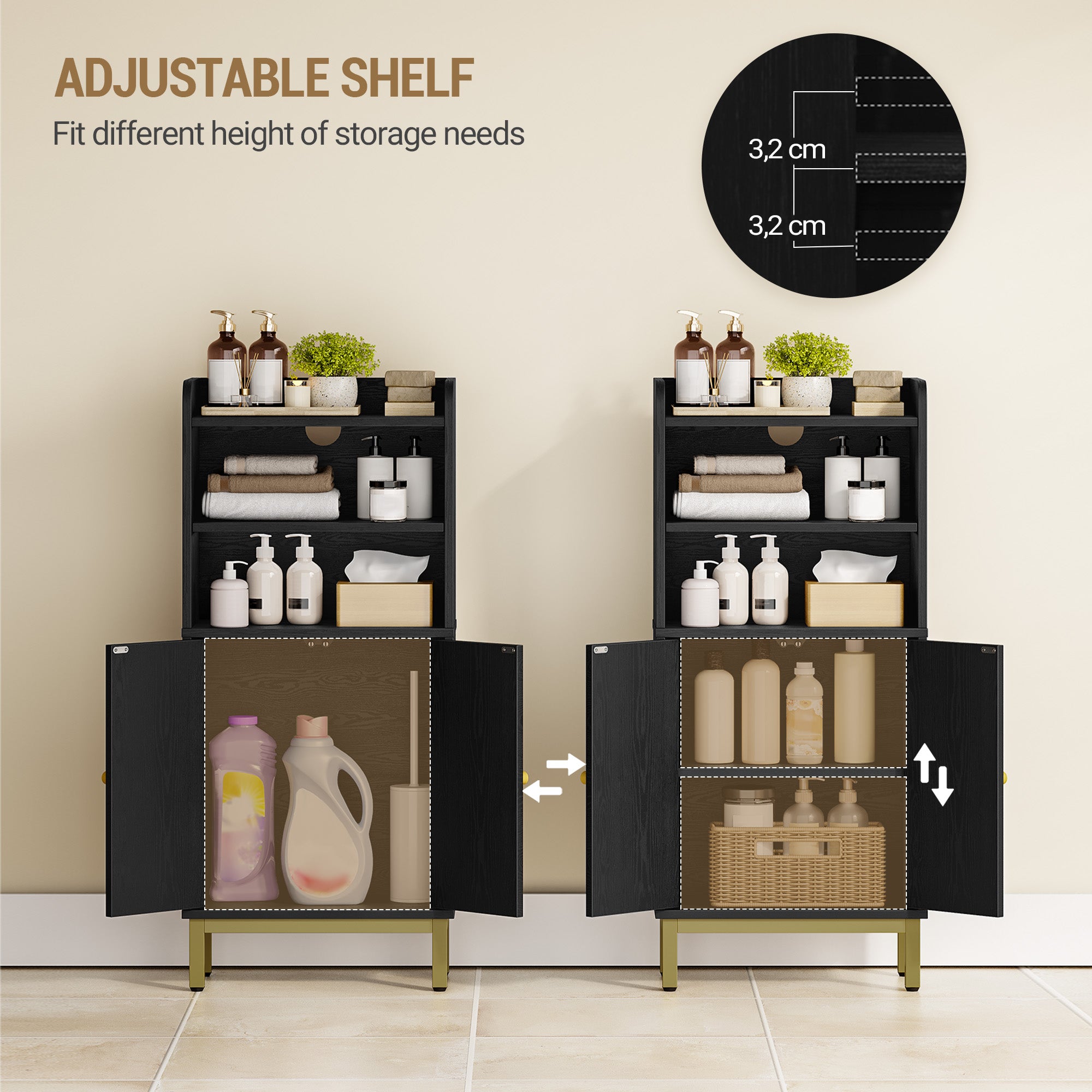 hzuaneri-bathroom-badschrank-bc48204g-schwarz-schmal-83-cm image 8