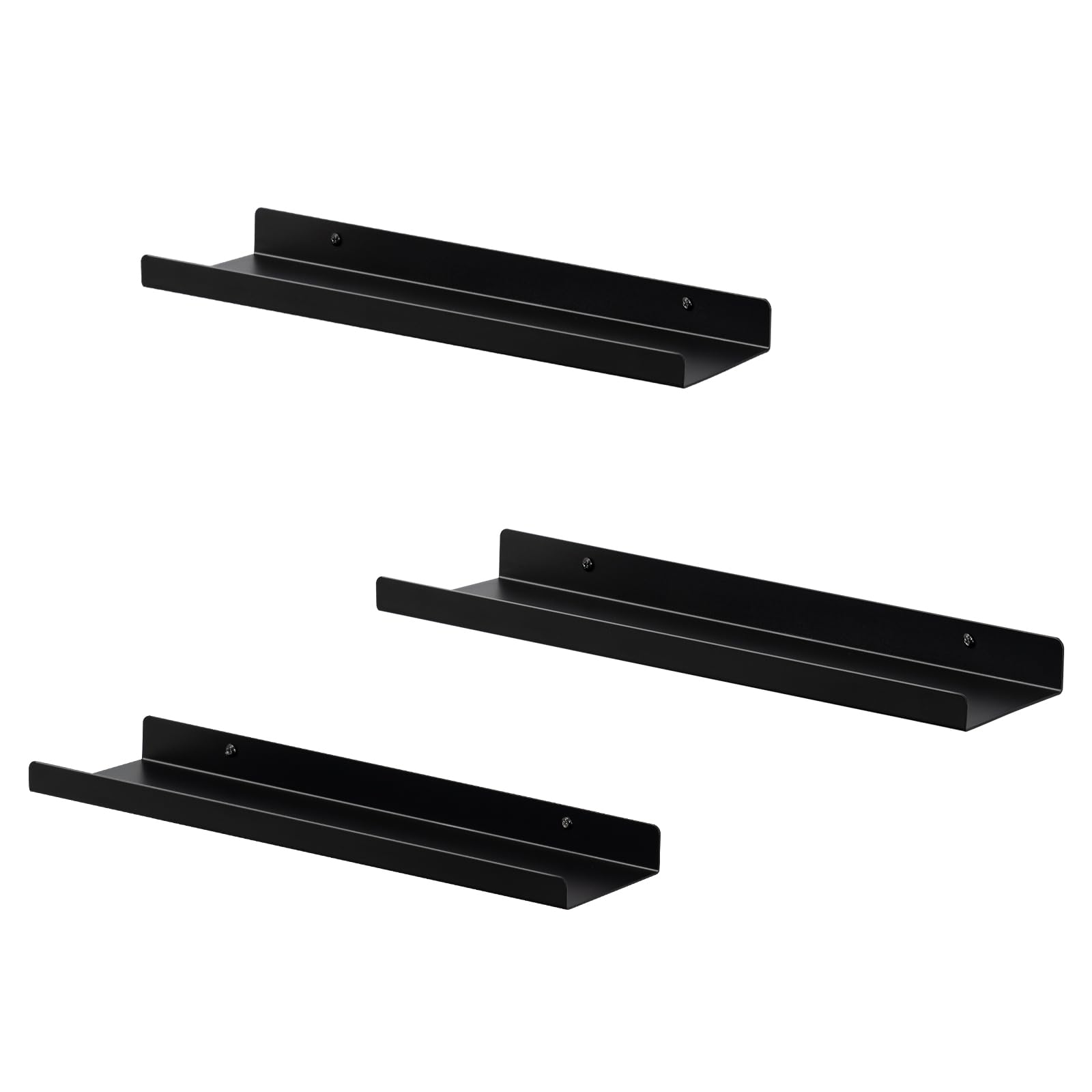eugad-wandregal-3er-set-schwarz-metall-40cm image 8