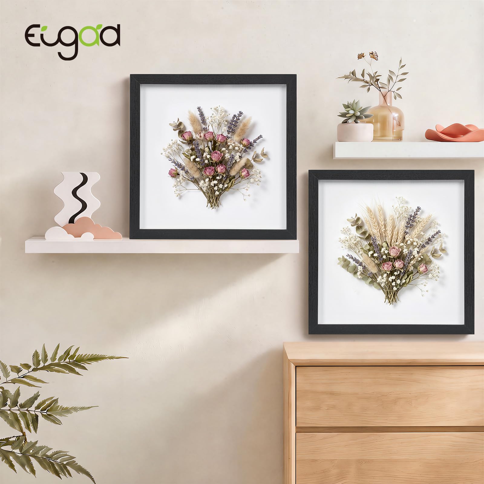 eugad-wohnaccessoires-bilderrahmen-40x40-cm-schwarz-1-5-cm-tief image 2