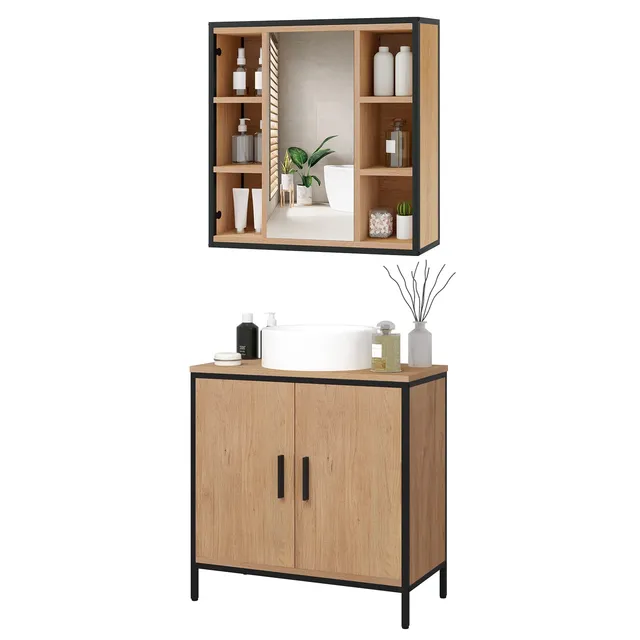 eugad-badm-bel-set-model-11-wei-waschtisch-spiegelschrank image 1