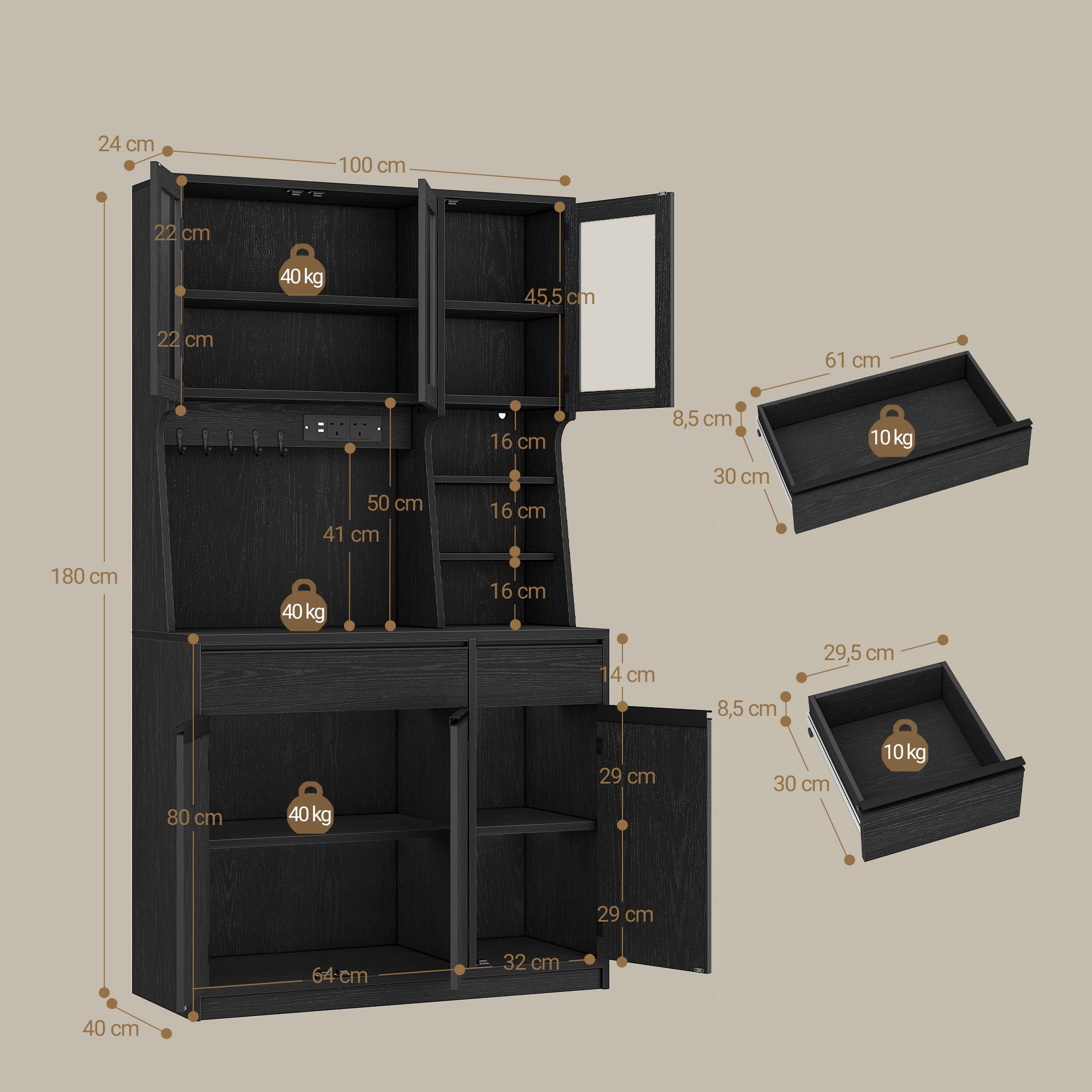 hzuaneri-pt00104x-k-chenschrank-schwarz-100-cm-led-steckdose image 2