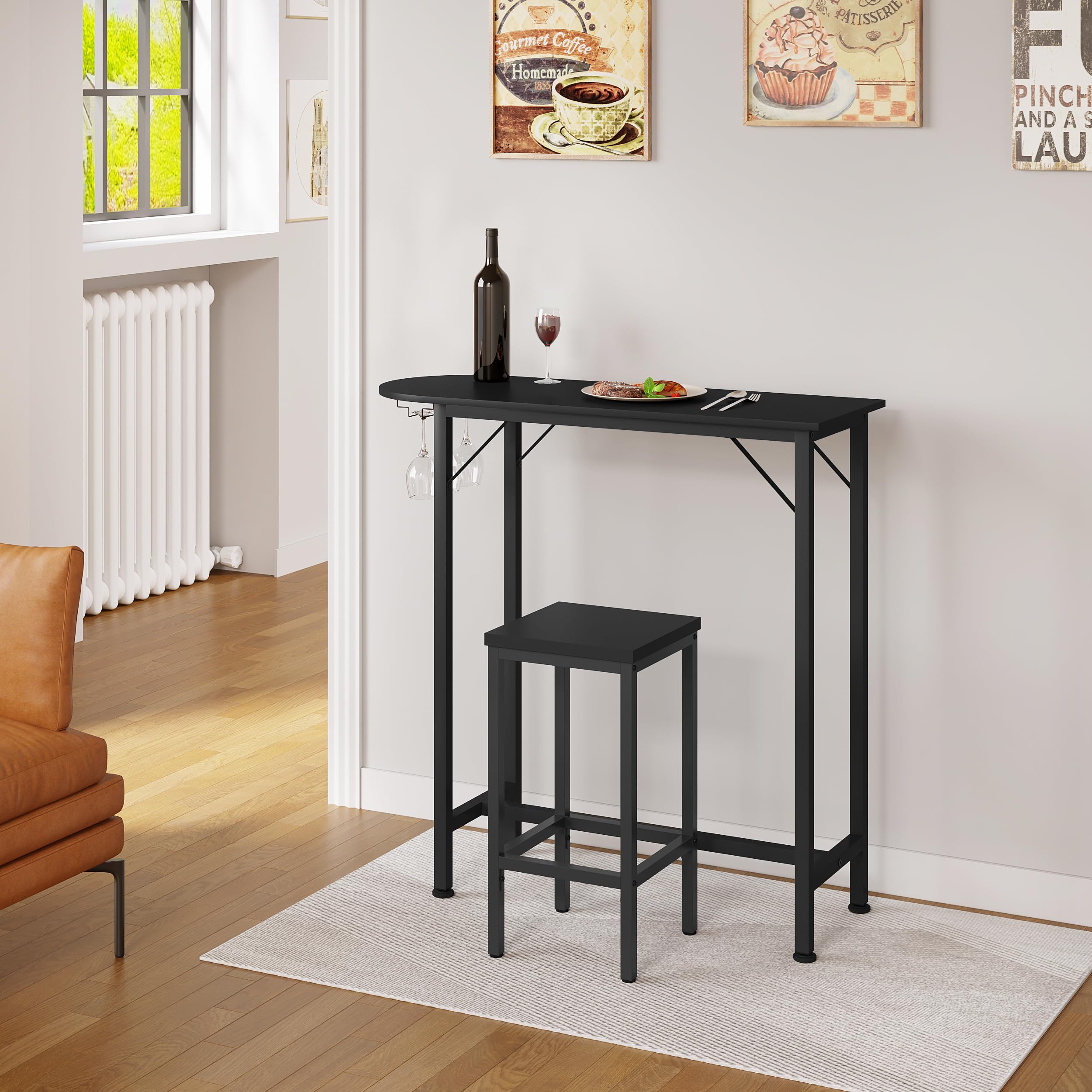 eugad-barhocker-6er-set-schwarz-65cm-holz-industrial image 2