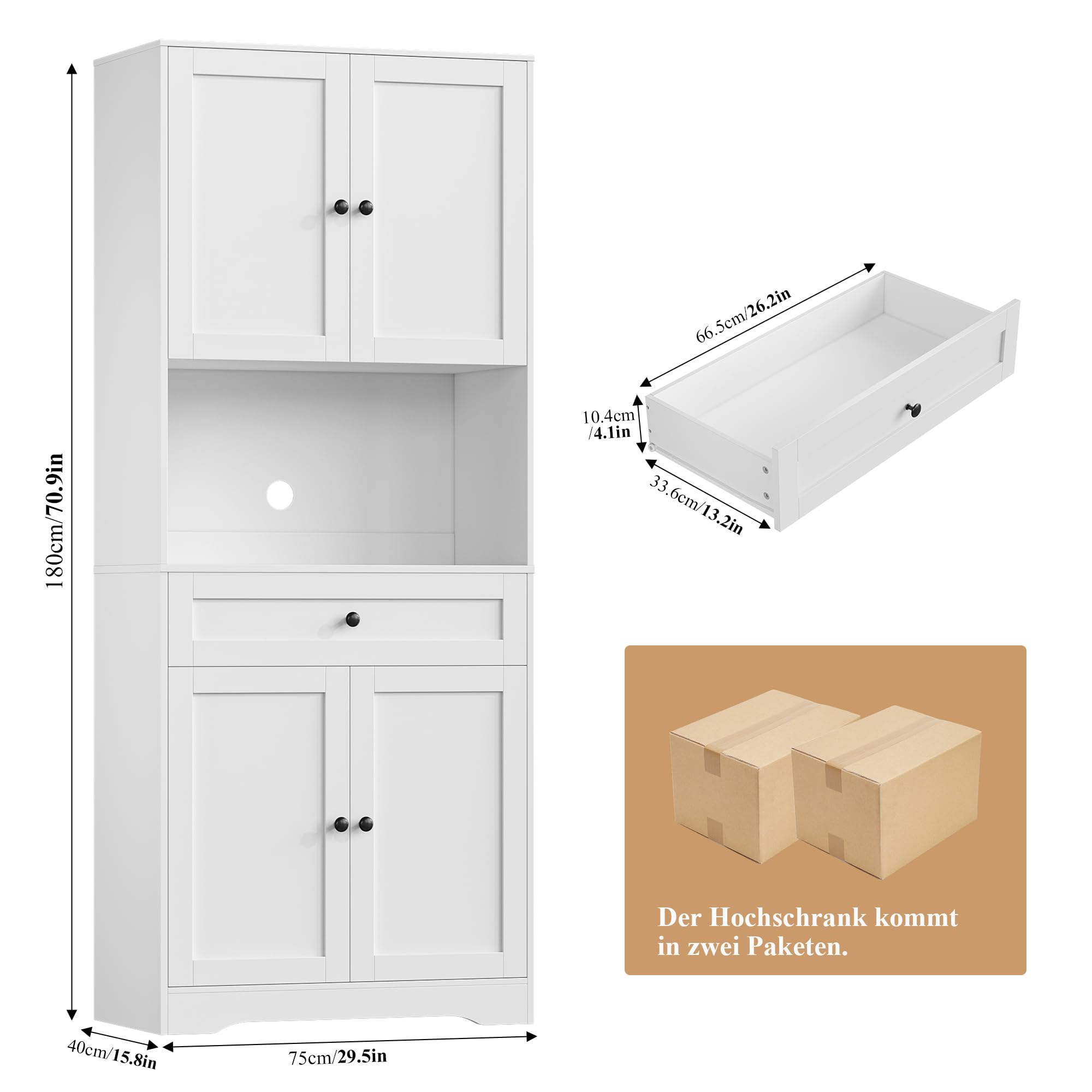 forehill-k-chenschrank-hochschrank-180-cm-wei-arbeitspl image 3