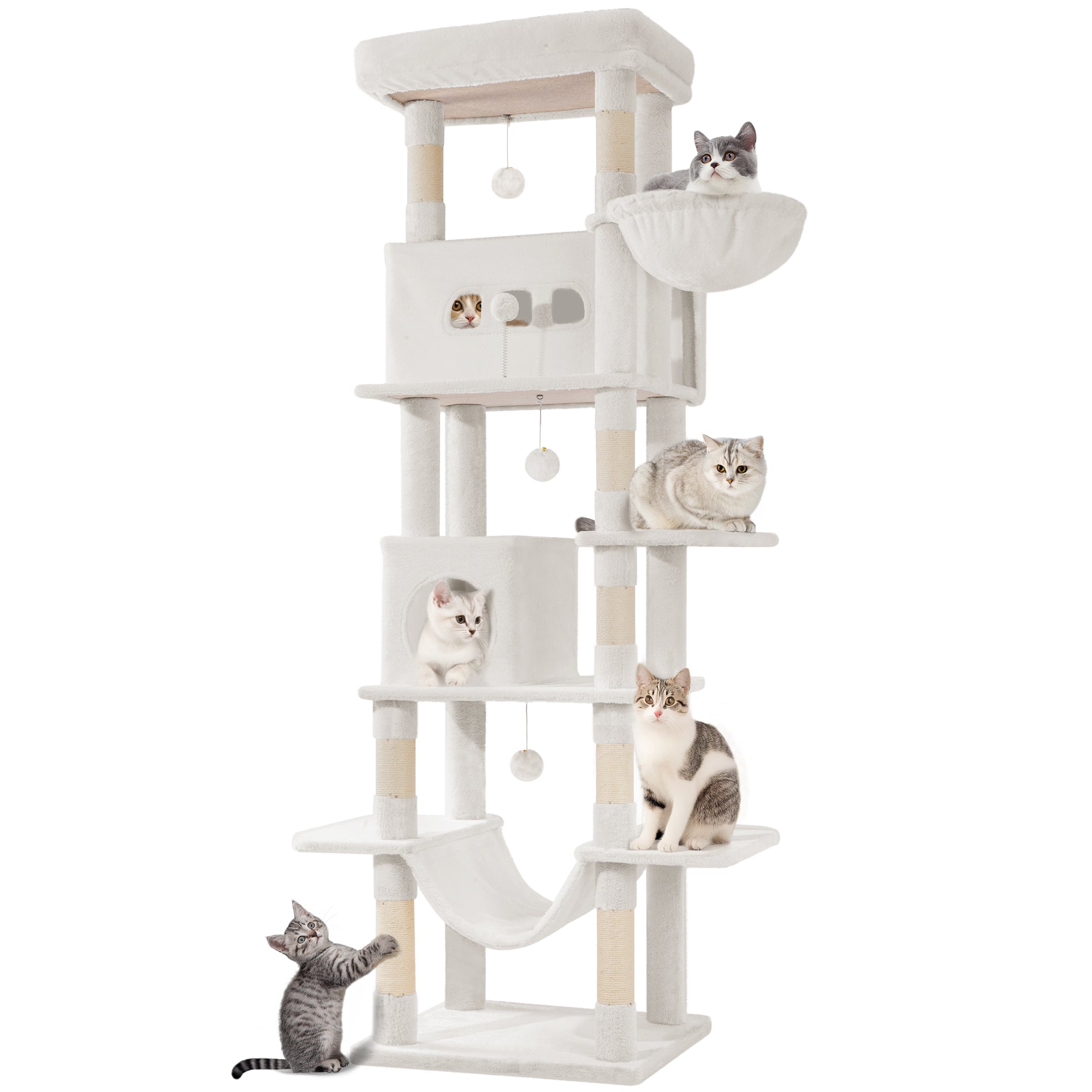 hzuaneri-pet-ms21018wt-kratzbaum-210-cm-cremewei-h-hle-h-ngematte image 2