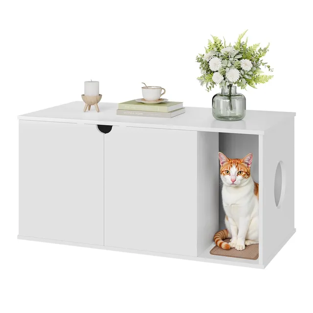 eugad-haustierbedarf-katzenschrank-wei-105x51cm-f-r-katzenklo image 1