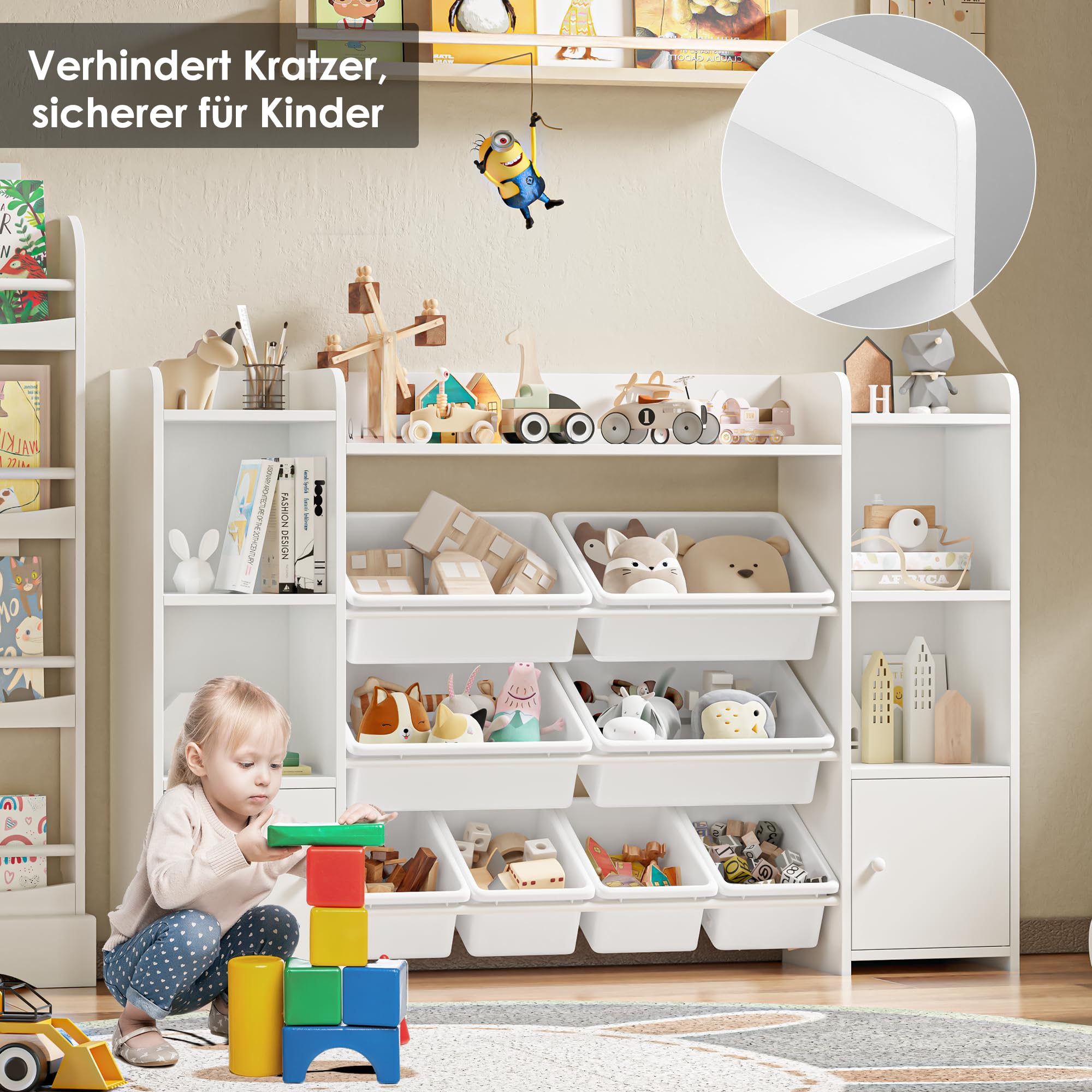 forehill-kinderregal-wei-mit-8-boxen-spielzeugregal image 7