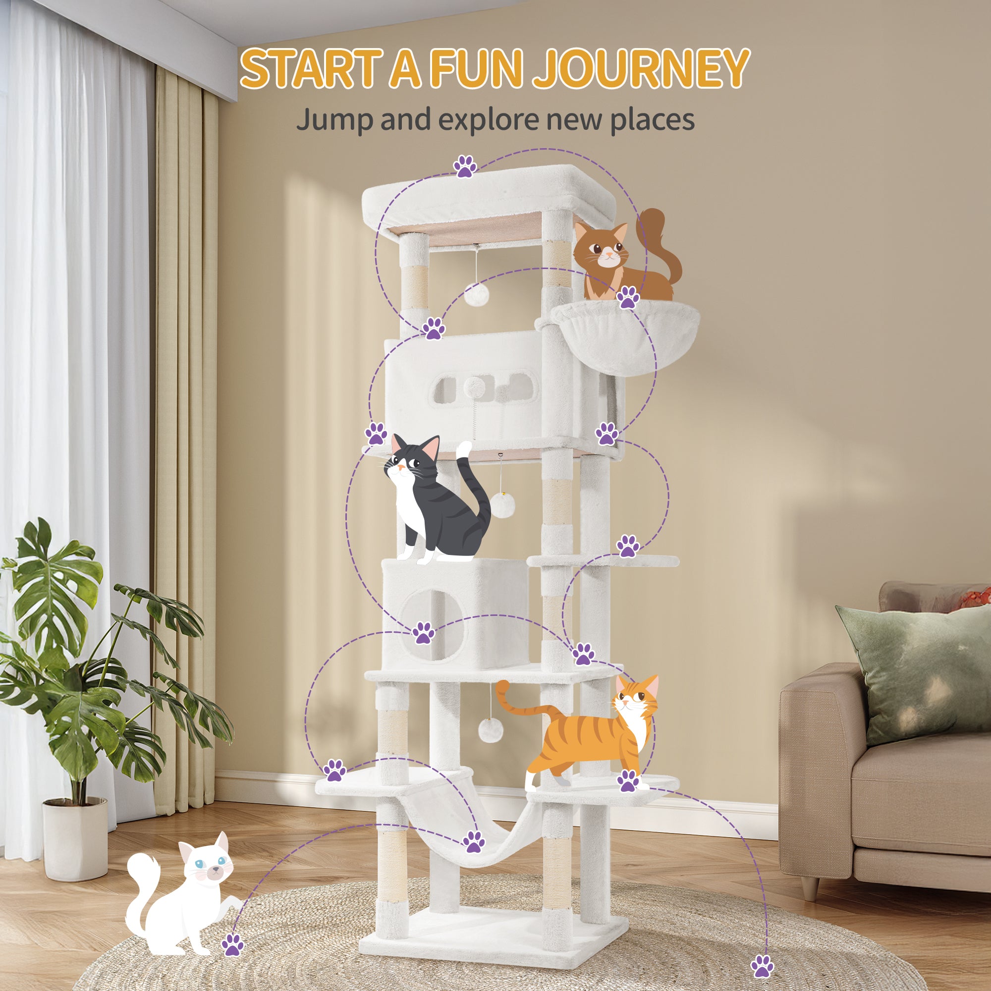 hzuaneri-pet-ms21018wt-kratzbaum-210-cm-cremewei-h-hle-h-ngematte image 8
