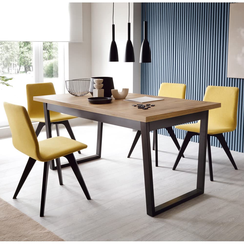 lomadox-esszimmer-ausziehtisch-catania-eiche-schwarz-160-240-cm image 3
